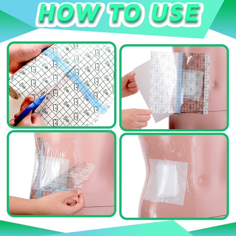 Peritoneal Dialysis Shower Protector Peritoneal Dialysis Belt Waterproof Transparent Dressing Wound Cover Bandage Tape for Swimming Post Surgical Scar Therapy Dressings, 8 x 197 Inches 8 x 197 Inch - NewNest Australia