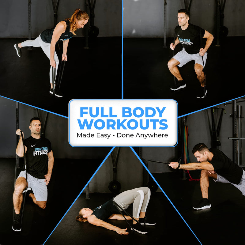 Pull Up Assistance Resistance Bands by Iron Core Fitness- Strength Power Flexibility Training at Home or Gym. Ebooks and Workout Chart Included. #3 Black - NewNest Australia