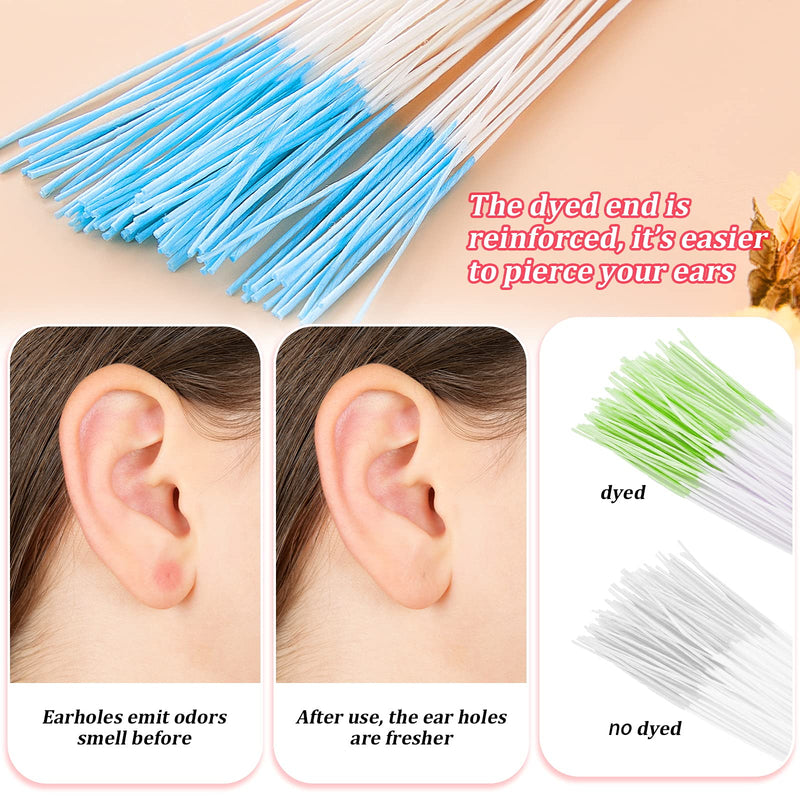 420 Pieces Earrings Hole Cleaner Dental Floss Disposable Piercing Aftercare Piercing Cleaning Line Ear Piercing Care Odor Removal Cleaning Tool For Girls Women Men 6 Boxes - NewNest Australia