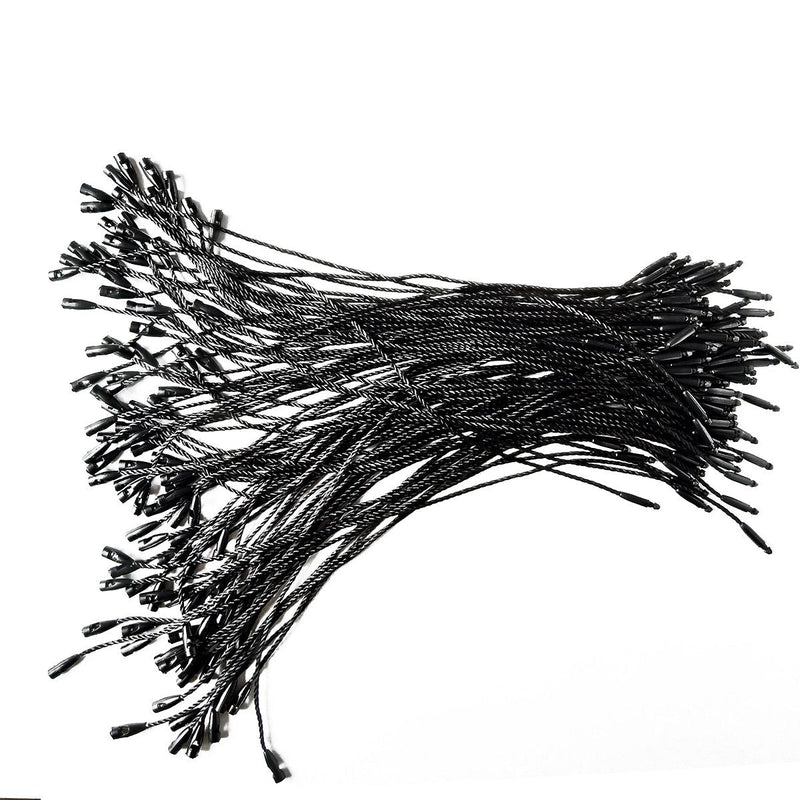 LGEGE 500 pcs 7.5-inch Black Hang Tag Nylon String Snap Lock Pin Loop Fasteners Hook Ties - NewNest Australia