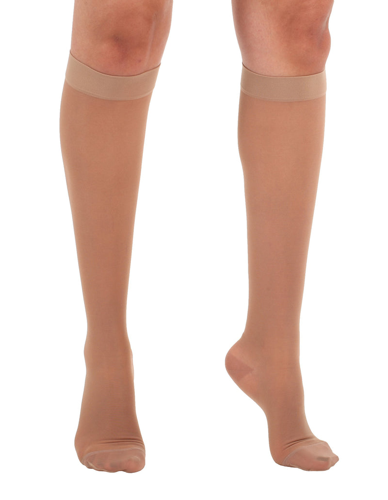 Absolute Support - Made in USA - Size Small - Sheer Compression Socks for Women Circulation 15-20 mmHg - Lightweight Long Compression Knee High Support Stockings for Ladies - Beige - NewNest Australia