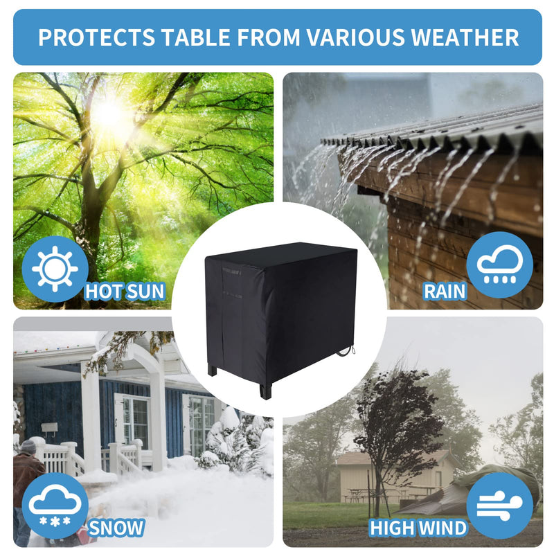 Outdoor Dining Cart Cover for Royal Gourmet Double-Shelf Movable Dining Cart Work Table, Heavy-Duty Waterproof Outdoor Prep Table Cover for Royal Gourmet Worktable PC3401B PC3401S - NewNest Australia