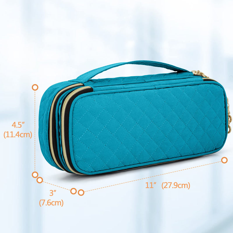 Damero Double Layer Stethoscope Case Compatible with 3M Littmann/ADC/Omron Stethoscope, Stethoscope Carrying Case Travel Bag for Nurse Accessories, Teal Large - NewNest Australia