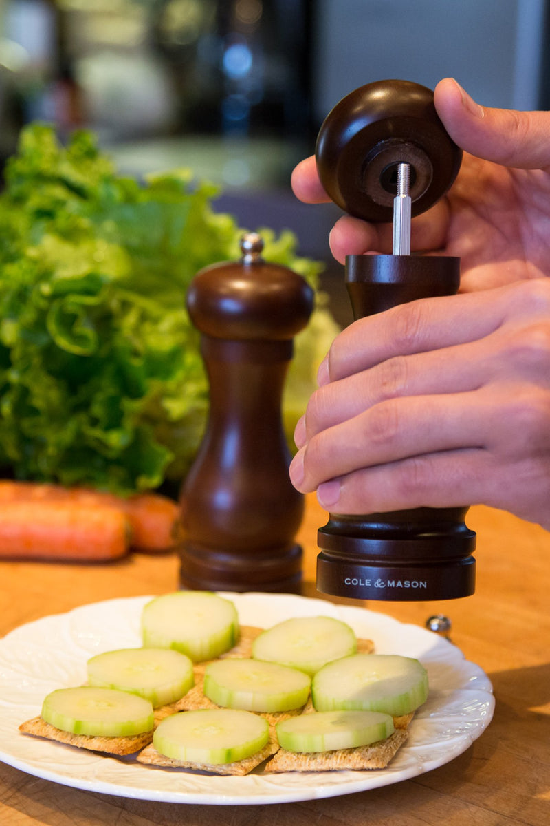 NewNest Australia - COLE & MASON Capstan Wood Pepper Grinder - Wooden Mill Includes Precision Mechanism, 6.5 inch 6.5- Inch 