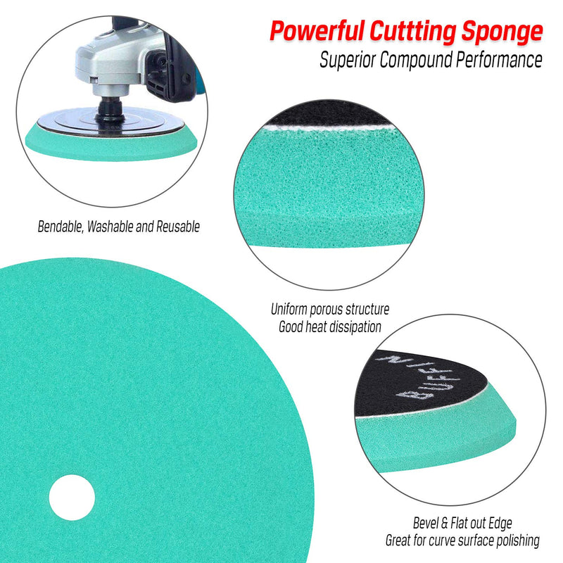 3pcs 5 inch Polishing Pads, 5'' Orbital Buffer Pads Hook and Loop Buffing Pads, Foam Polish Pad for Compounding, Polishing and Waxing, for 5'' Backing Plate - NewNest Australia