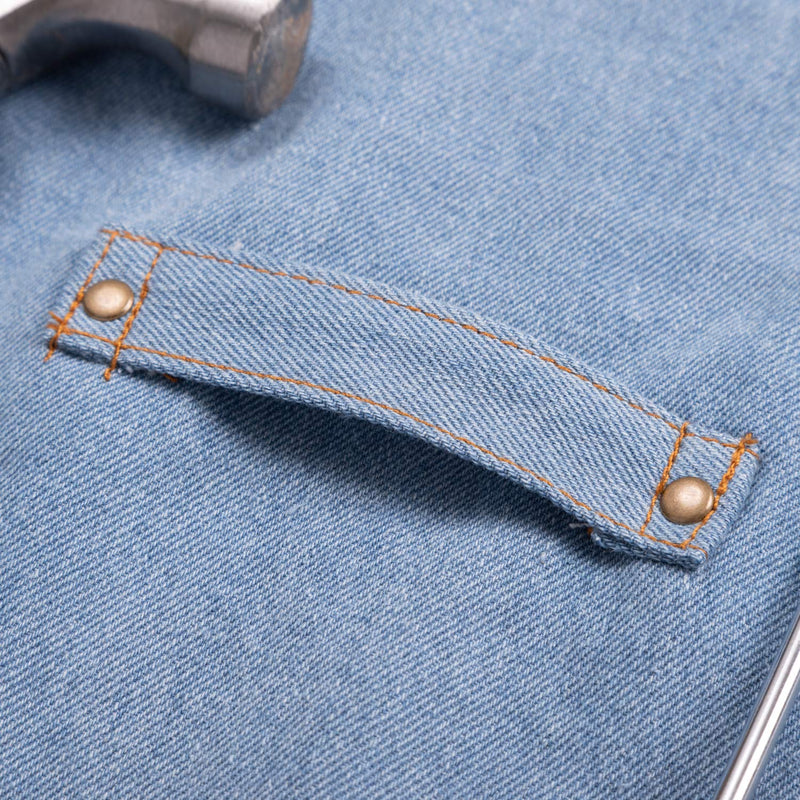 NEOVIVA Stylish Denim Apron for Chef Women Men with Multi-Purpose Tool Pockets, Professional Grilling BBQ Aprons Dream Blue - NewNest Australia