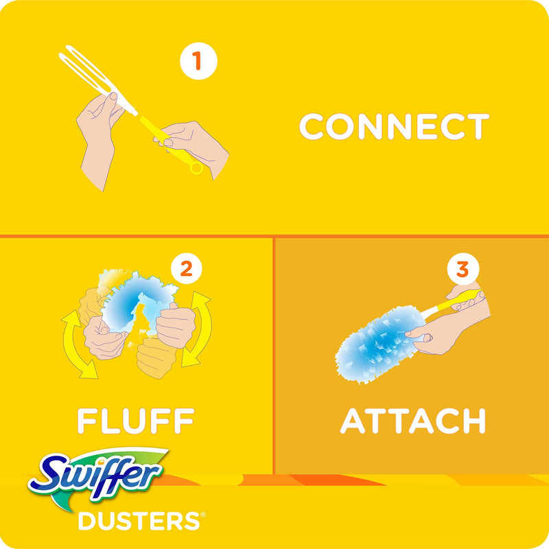 Swiffer Dusters, Ceiling Fan Duster, Multi Surface Refills with Febreze Lavender, 18 Count - NewNest Australia