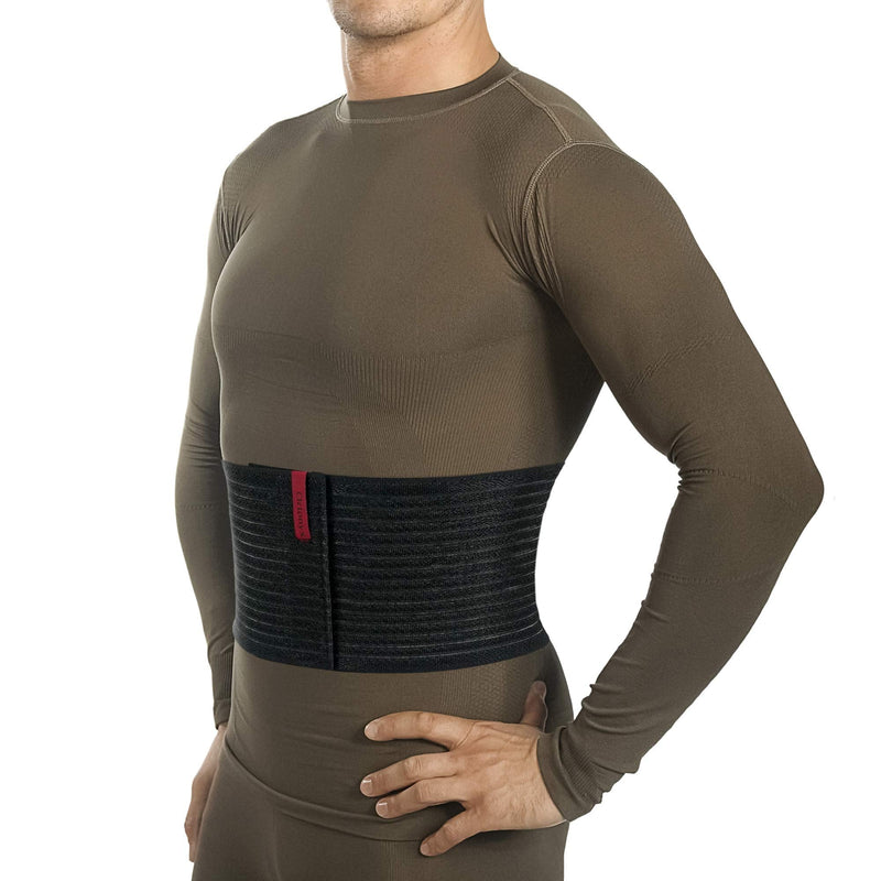 ORTONYX 6.25" Abdominal Binder for Men and Women/Postpartum Post-operative Post-surgery Wrap/Abdomen Navel Umbilical Hernia Support Belt / 524006 Beige 3XL Plus Size 3XL (52"-70") Black - NewNest Australia