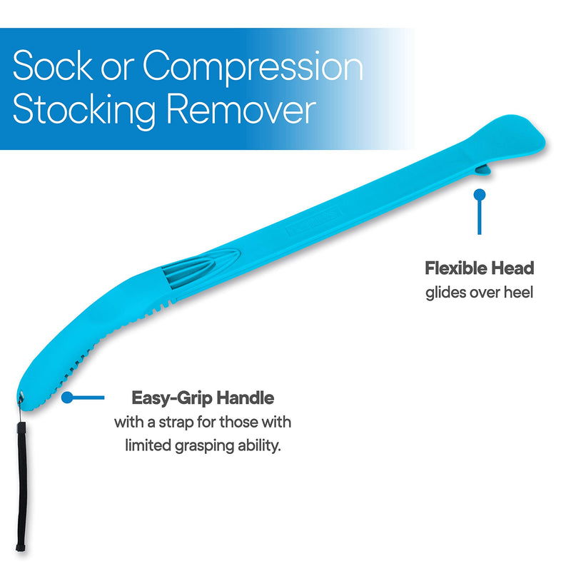 RMS Sock Aid Kit - Easy On Easy Off Device for Putting On Socks and Removing Socks or Stockings for Men and Women with Limited Mobility (Blue) - NewNest Australia