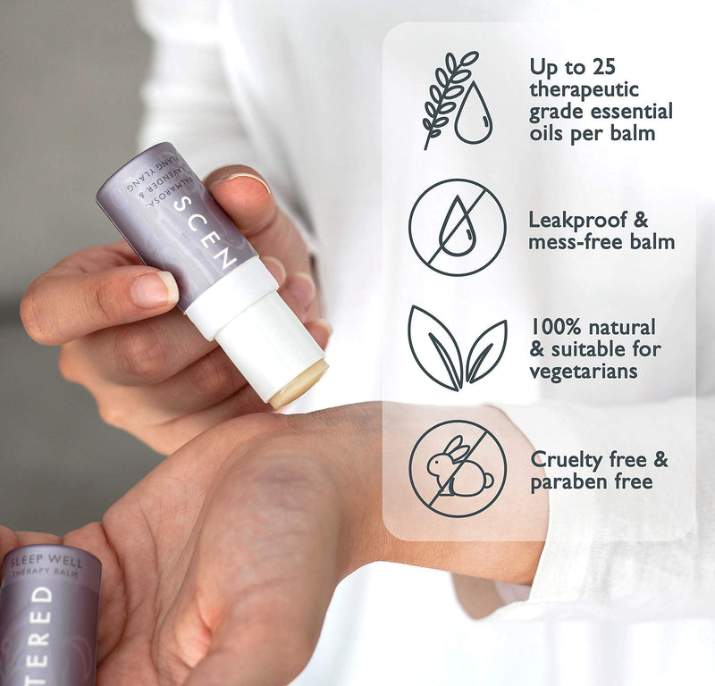 Scentered Sleep Well Aromatherapy Essential Oils Balm Stick - Sleep Aid for Restful Sleep - All-Natural Blend of Lavender, Chamomile, Ylang Ylang Essential Oil - Relaxation Gifts for Women - NewNest Australia