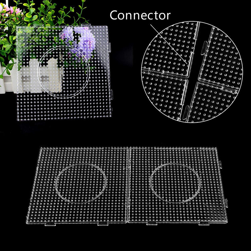 9pcs 5mm Large Square Fuse Beads Pegboards Plastic Beads Boards with Ironing Paper, Beads Tweezers for Kids Craft Beads 9 - NewNest Australia