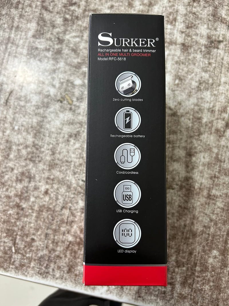 Surker Hair Trimmer Set Professional Hair Trimmer Men'S Precision Trimmer Beard Trimmer Beard Trimmer Razor Men'S T-Shaped Trimmer Nose Hair Trimmer Body Hair Trimmer 7 In 1 - NewNest Australia