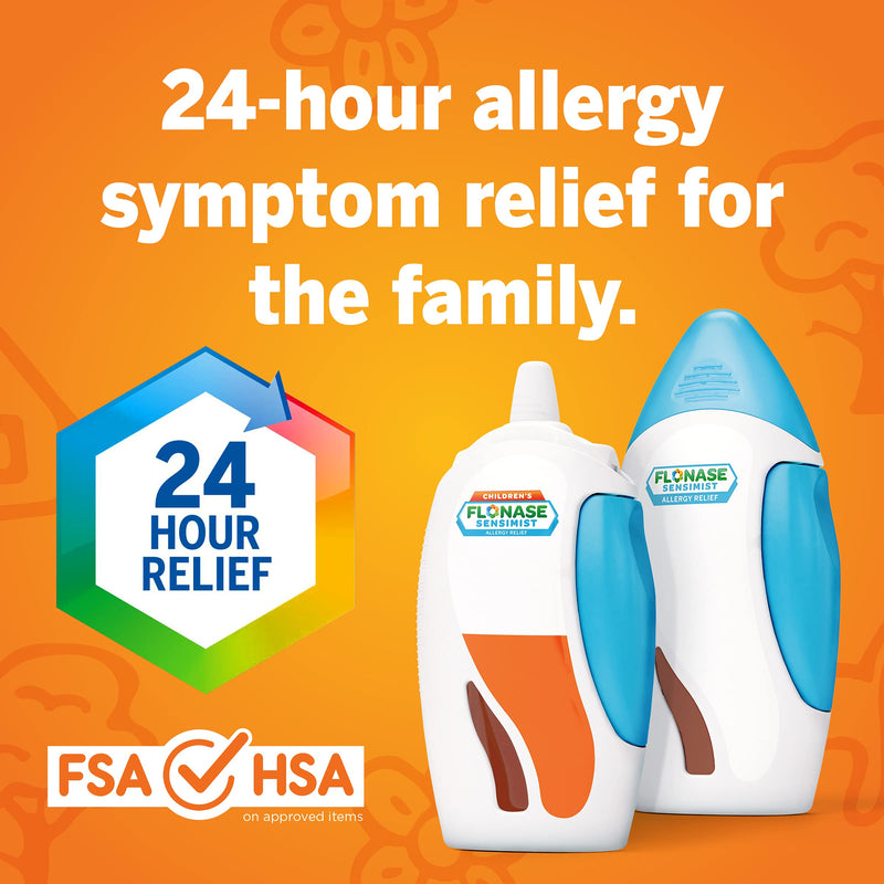 Flonase Sensimist Allergy Relief Nasal Spray for Children, 24 Hour Non Drowsy Allergy Medicine - 60 Gentle Sprays - NewNest Australia