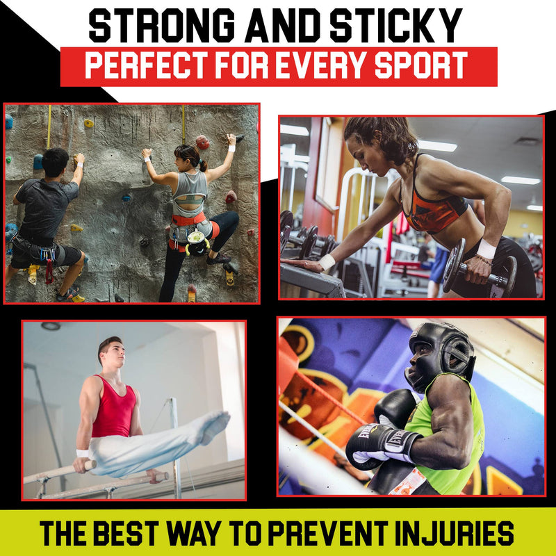 Summum Fit White Athletic Tape Extremely Strong: 8 Rolls + 2 Finger Tape. Easy to Apply & No Sticky Residue. Sports Tape for Boxing, Football or Climbing. Enhance Wrist, Ankle & Hand Protection Now - NewNest Australia