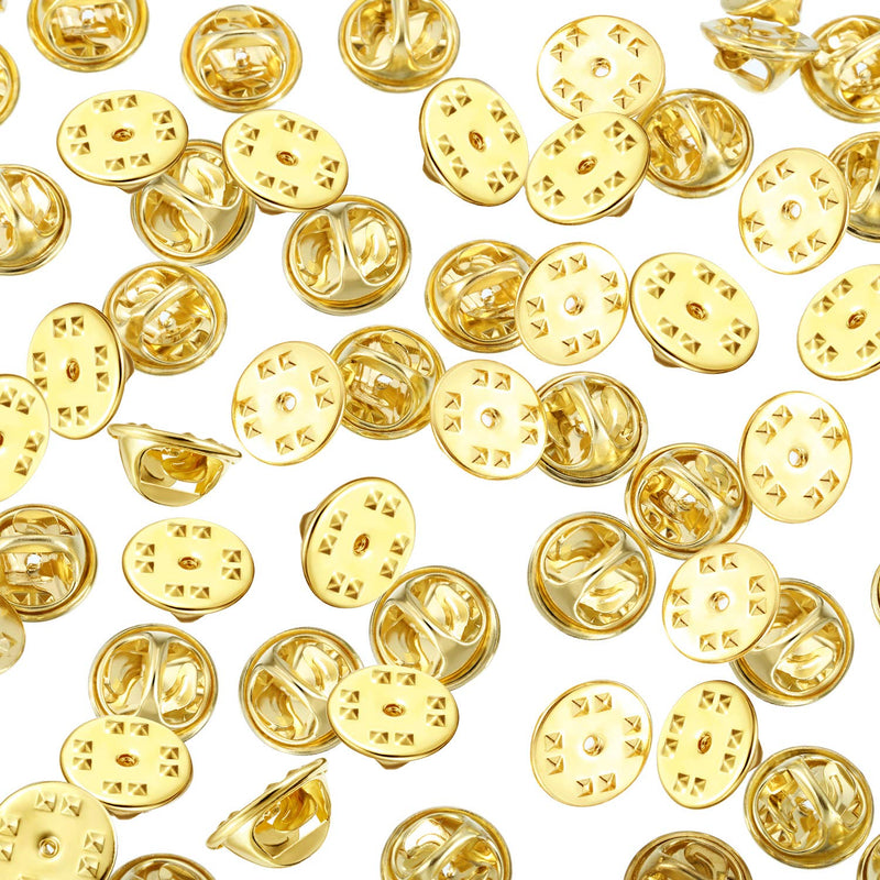 Brass Clutch Badge Insignia Clutches Pin Backs Replacement (Gold, 50 Pieces) - NewNest Australia