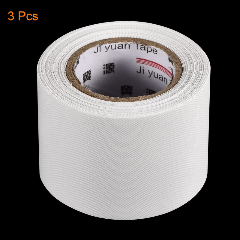 MECCANIXITY Pipe Wrap Tapes Non-Adhesive 5cmx12m Protective Waterproof Tube Protector for Air Conditioner HVAC Pipes, PVC White Pack of 3 - NewNest Australia