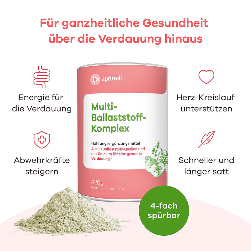 Multi-Fibre Complex (420 G), 10 Premium Fiber And Calcium, Digestion, Intestinal Flora, Immune System, Cholesterol And Blood Sugar, Vegan, Gluten-Free, Lactose-Free - NewNest Australia
