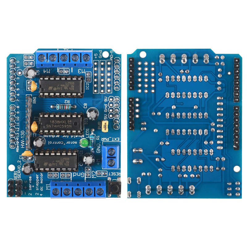 ALAMSCN L293D Motor Drive Controller Motor Control Expansion Board DIY Smart Car Kit for Arduino with DC TT Motors Wheels - NewNest Australia