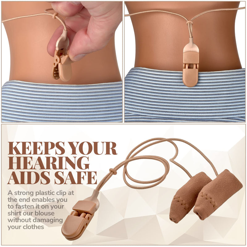 Hearing Aid Protectors and Clip - Corded Fabric Cover with Clasp Protects from Dirt Dust Sweat & Moisture Reduces Wind Noise & Prevents Loss Fits Most (1-Inch, 1.25-Inch, 2-Inch) BTE Devices - NewNest Australia