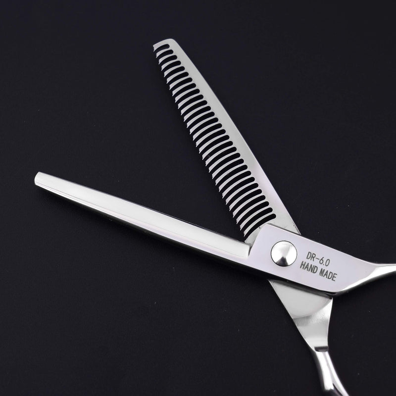 Dream Reach 6" Professional Hair Cutting Scissors Japan 440C Steel Thinning Scissor for Men/Women Cutting for Salon/Barber/Home (Antler Teeth 01) Antler Teeth 01 - NewNest Australia