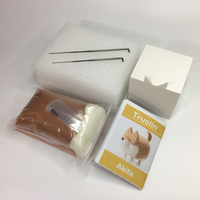 Truslin - DIY Needle Felting Kit with Gift Box Faceless Dog - Akita - NewNest Australia