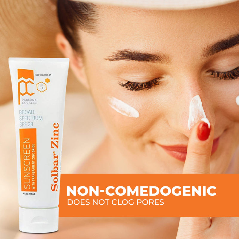 Solbar Sunscreen Zinc with Zinc Oxide Spf 38 Unscented Transparent Cream 4 oz - NewNest Australia