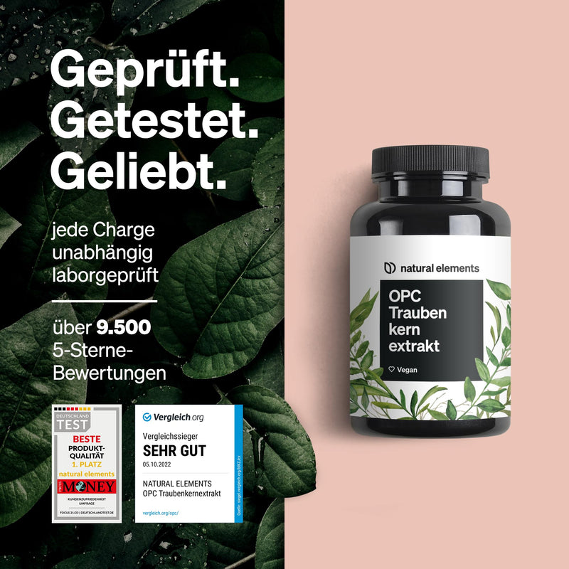 Opc Grape Seed Extract, 240 Capsules For 8 Months, Laboratory-Tested Premium Opc From European Grapes, No Unwanted Additives, High Dosage, Vegan And Made In Germany. - NewNest Australia