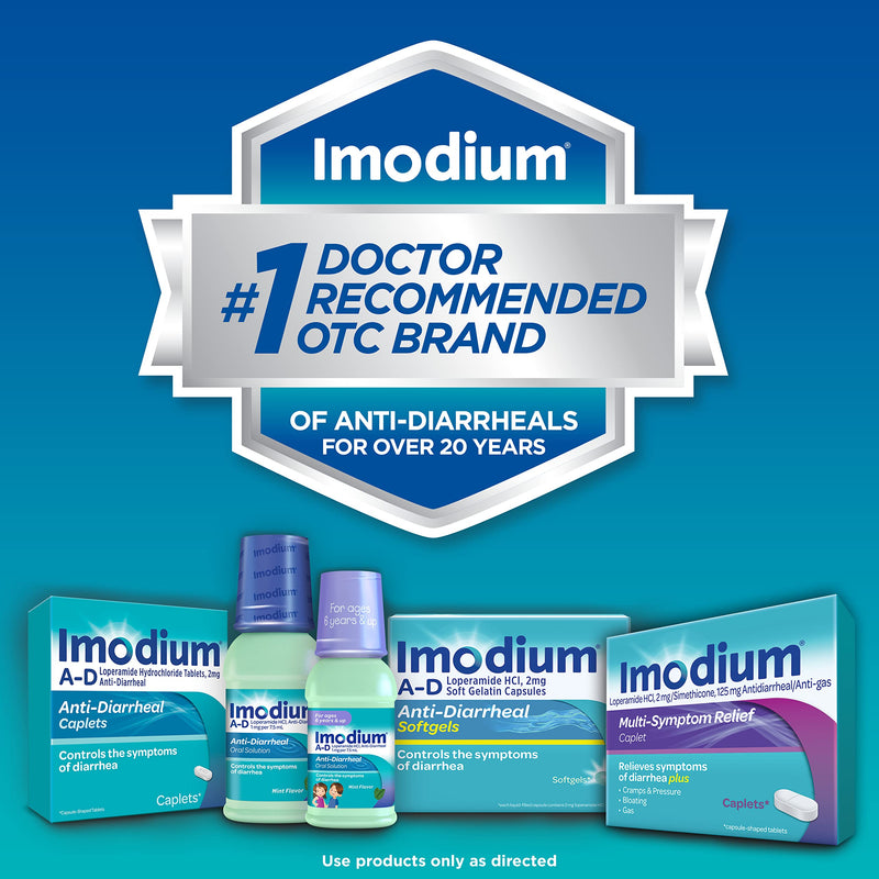 Imodium AD Diarrhea Relief Caplets with Loperamide Hydrochloride, 12 Count 12 Count (Pack of 1) - NewNest Australia