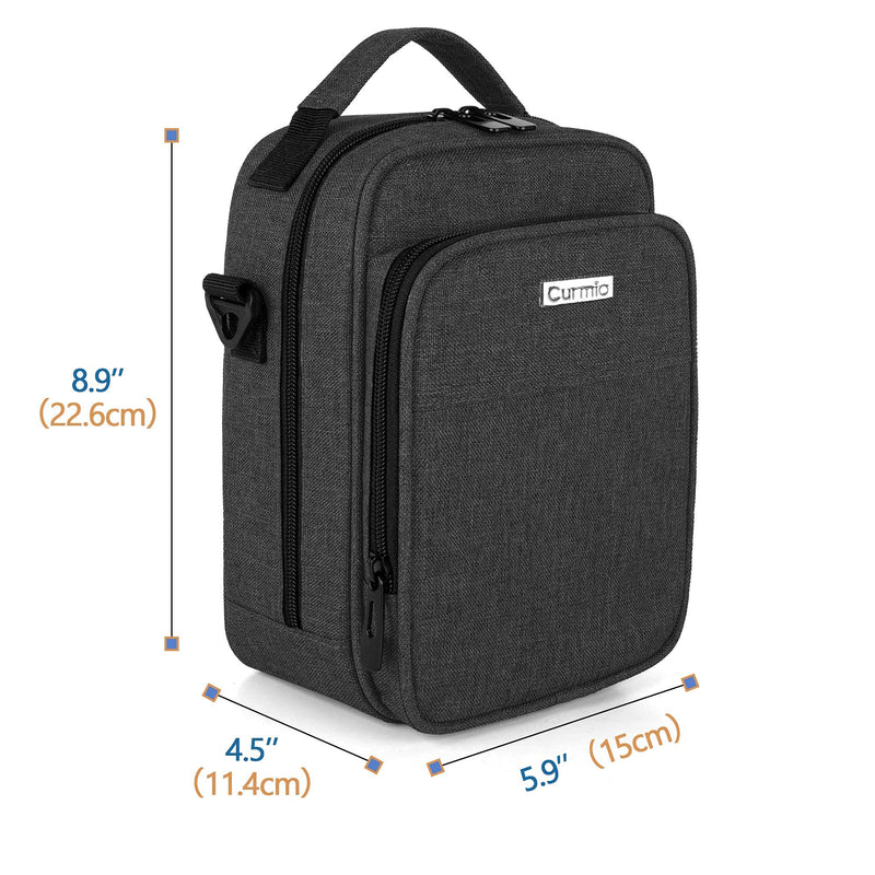 CURMIO Insulin Cooler Travel Case, Diabetic Medication Organizer Bag with Shoulder Strap for Insulin Pens and Diabetic Supplies, Black (Patented Design) - NewNest Australia