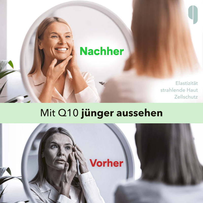 9 Leben® PREMIUM Coenzyme Q10 capsules, high dosage [FOR BEAUTIFUL SKIN] - 120x 180mg Q10 [4 months ubiquinone supply] - LAB TESTED & vegan - without additives, more energy and look younger (tested) - NewNest Australia