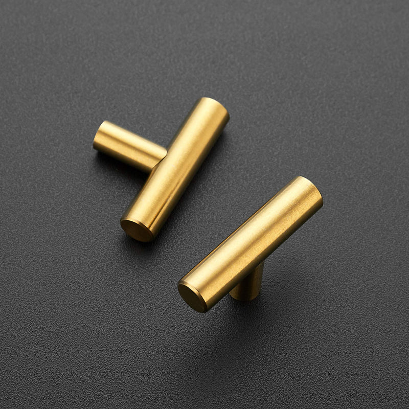 Ravinte 10 Pack 2 inch Cabinet Pulls Brushed Brass Stainless Steel Kitchen Cupboard Handles Cabinet Handles 2”Length - NewNest Australia