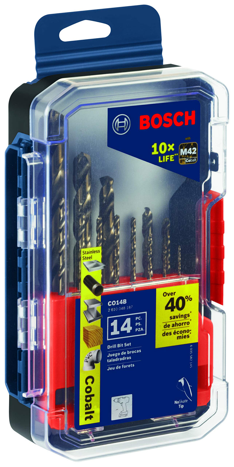 Bosch CO14B 14 Pc. Cobalt M42 Drill Bit Set 14 pc. Drill Bit Set - NewNest Australia