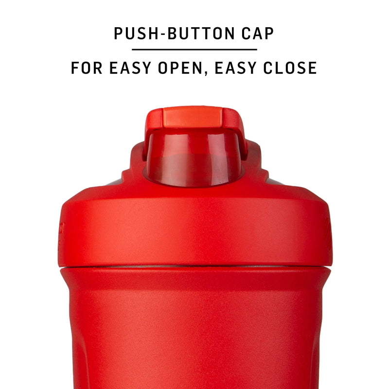 BlenderBottle Strada - stainless steel drinking bottle, thermal bottle with BlenderBall, protein shaker and fitness shaker, BPA free, double-walled, vacuum insulated - black, 710 mL. single - NewNest Australia