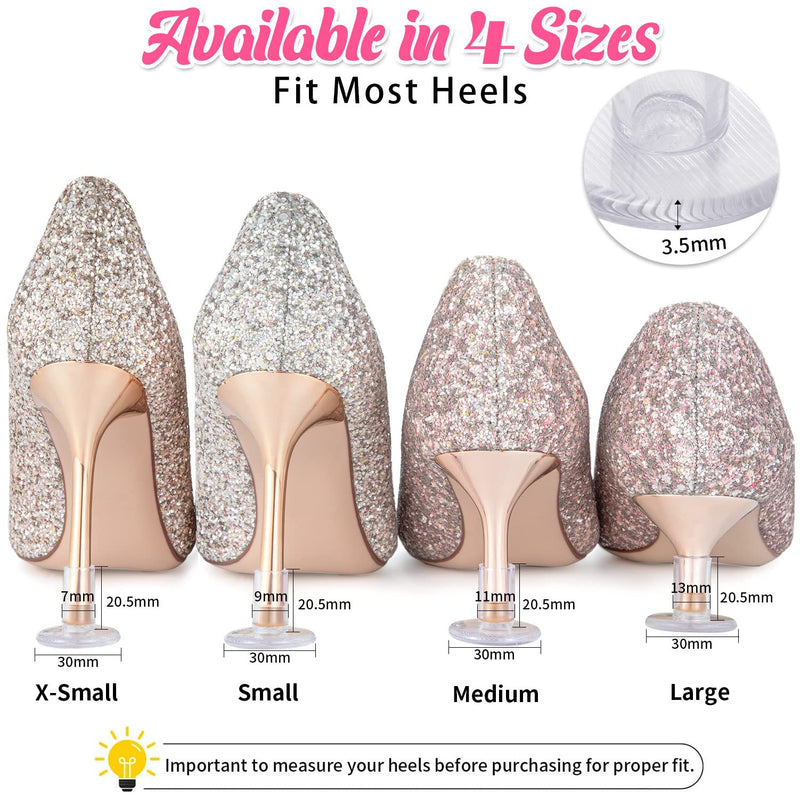 21 Pairs Grass High Heel Protectors, Clear Heel Stoppers for Walking on Grass and Uneven Floor, Heel Savers for Women Wedding Shoes Stops Sinking into Grass (Small/Middle/Large) - NewNest Australia