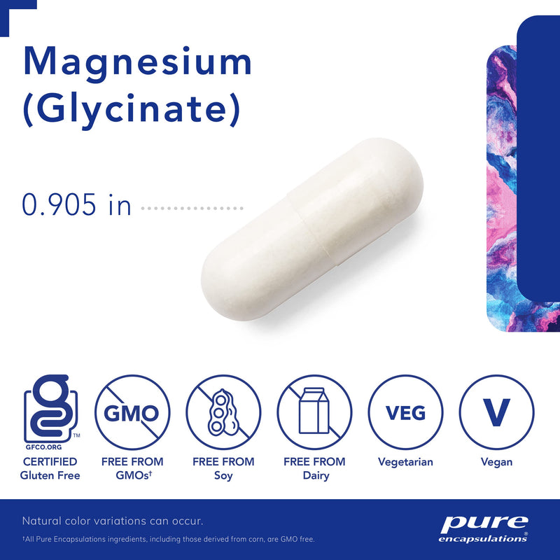 Pure Encapsulations Magnesium (Glycinate) | Supplement to Support Stress Relief, Sleep, Heart Health, Nerves, Muscles, and Metabolism* | 90 Capsules 90 Count (Pack of 1) - NewNest Australia
