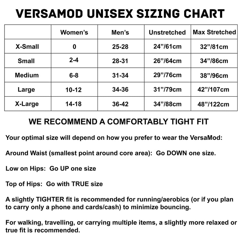 Sporteer VersaMod Running Belt, Workout Waist Pack, Travel Money and Passport Belt for Smartphones and Personal Items (Small, Black) Small - NewNest Australia
