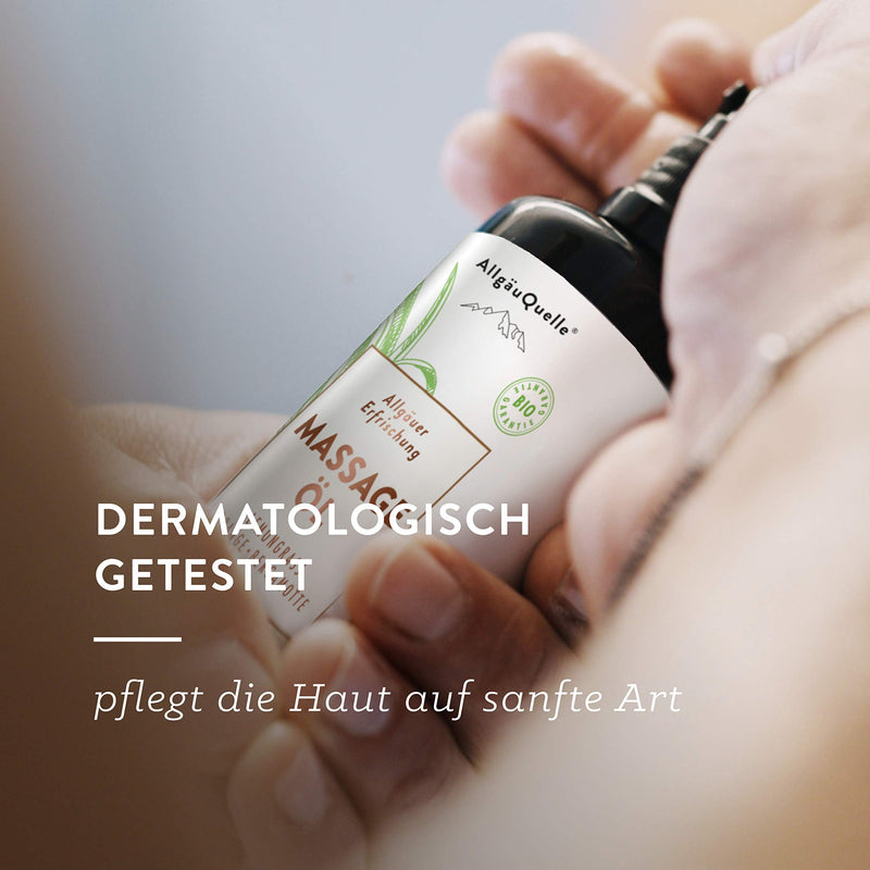 Allg√§Uquelle Organic Massage Oil Allg√§Uer Refreshment With 100% Natural Essential Oils From Lemongrass, Orange, Bergamot | Nourishes The Whole Body With Sesame, Jojoba, Avocado And Shea, 100 Ml - NewNest Australia
