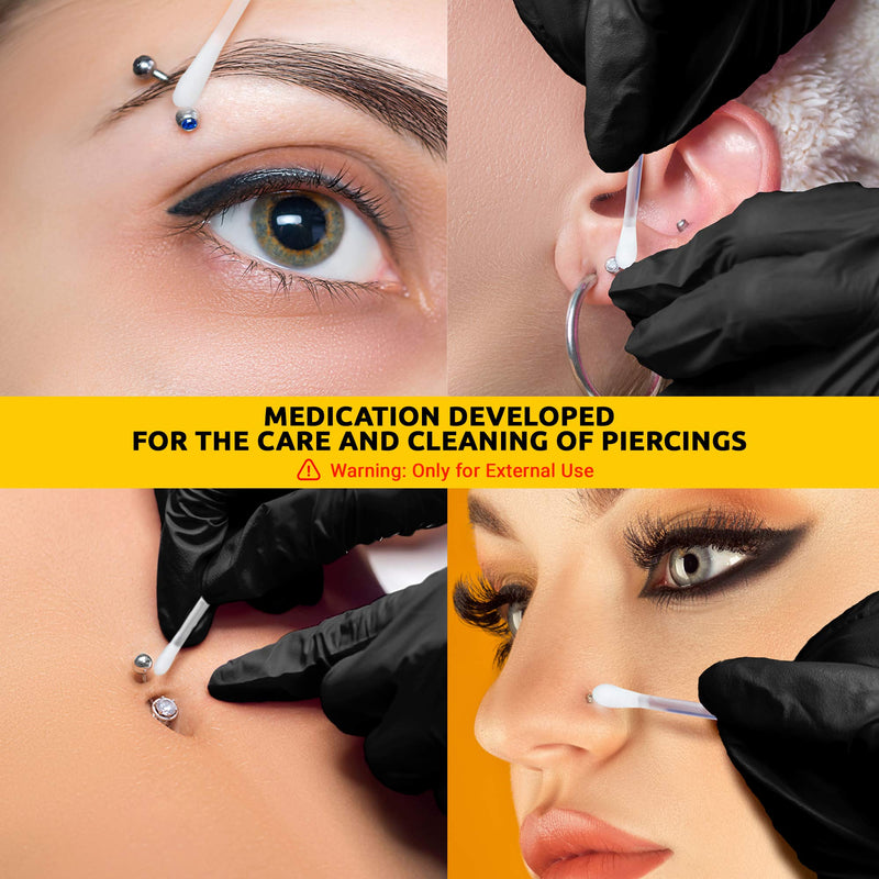 Dr. Piercing Aftercare- 72 Medicated Swabs Treat Ear, Nose, Belly, and Body Piercings - Each Swab Contains Cleaner Treatment to Care For A Peircing - Cleanser to Heal Pierced Ears… (2Pack) 2Pack - NewNest Australia