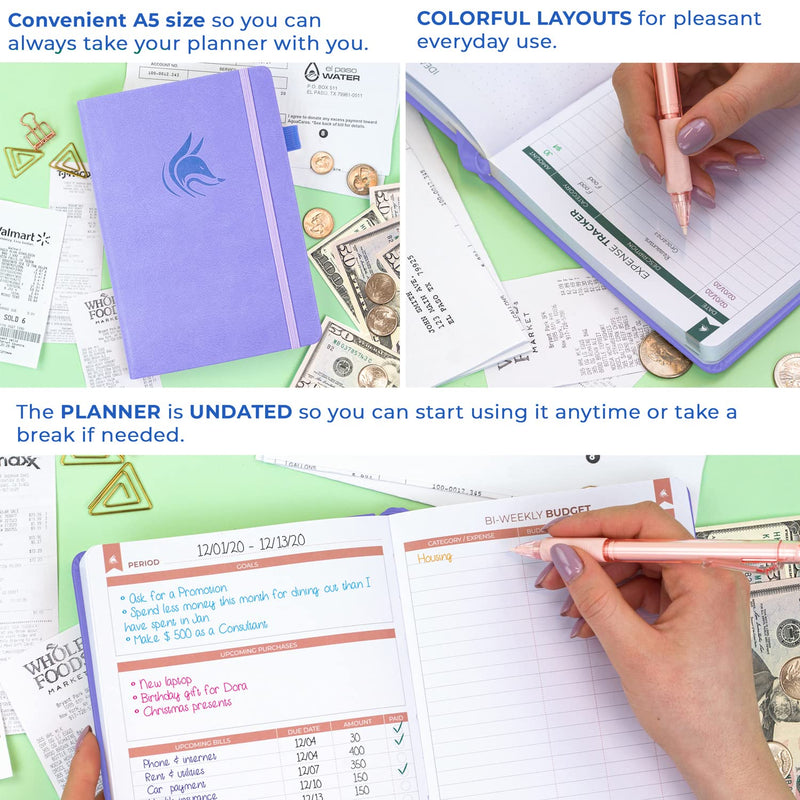 Clever Fox Bi-Weekly Budget Planner – Undated Financial Organizer with Expense & Bill Tracker – Finance Book for Household Money Budgeting & Accounts Book to Take Control of Your Money,A5 - Periwinkle - NewNest Australia