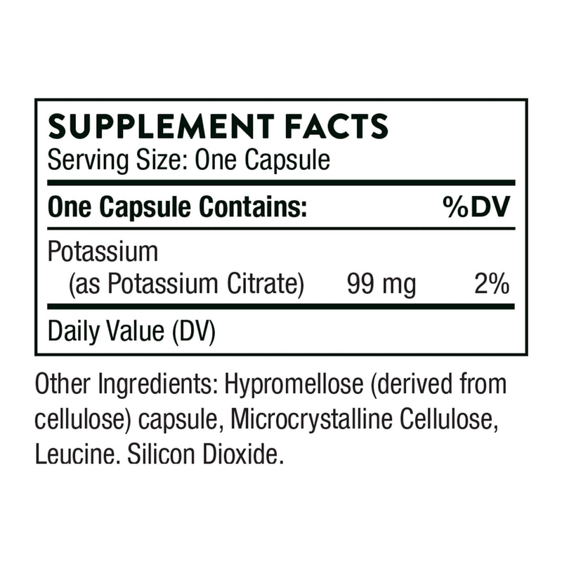 Thorne Research - Potassium Citrate - Highly-Absorbable Potassium Supplement for Kidney, Heart, and Skeletal Support - 90 Capsules - NewNest Australia