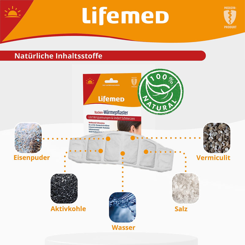 Lifemed Shoulder Warmer, Neck Warmer - 8 Hours Of Heat To Relieve Neck Pain, Tension & Back Pain - Pain Plasters For Shoulder & Neck - Heat Cushion For On The Go - NewNest Australia