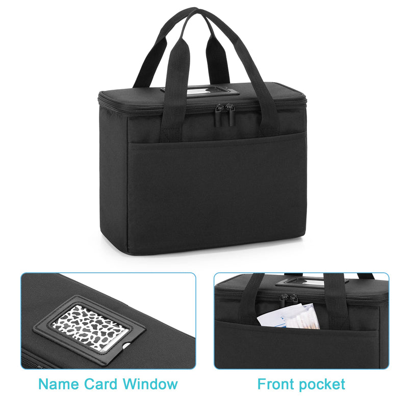Trunab Insulated Small Medical Bag With Adjustable Dividers, Water Resistant Cooler Bag For Storage Of Travel Medicine For Home, Travel, Camping, Black - Patented Design - NewNest Australia