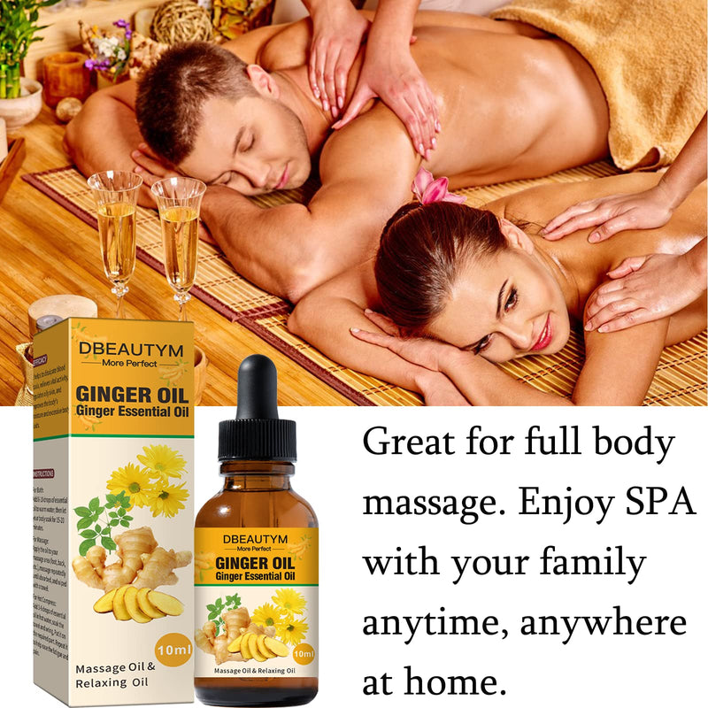 12 Pack Ginger Oil Lymphatic Drainage Massage Oil, Vitamin E Oil For Skin, Belly Lymphatic Drainage Ginger Oil -Arnica Ginger Oil for Lymphatic Drainage,Warming Sore Muscle Massage Oil Plant Aroma Oil - NewNest Australia