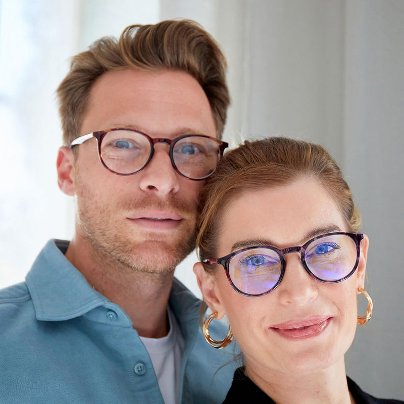 Opulize Met Glasses Blue Light Filter Slim Round Frame Spring Hinges Improves Sleep Computer Glasses Gaming Anti-Reflective Black Men Women B60-1 +0.00 +0.00 Diopters - NewNest Australia