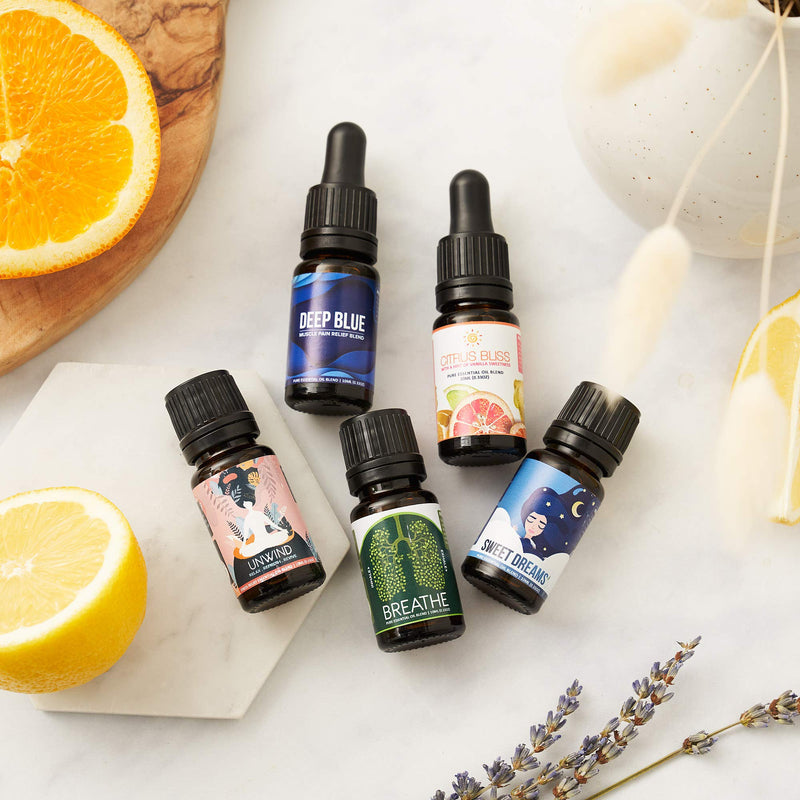 Essential Oil Blend - Calming Stress Relief Oils with Bergamot, Sweet Orange, Ylang Ylang, Pink Grapefruit, Patchouli - Relaxing Herbal Formula for Diffuser Aromatherapy Massage - 10ml (Unwind) De-stress Blend - NewNest Australia