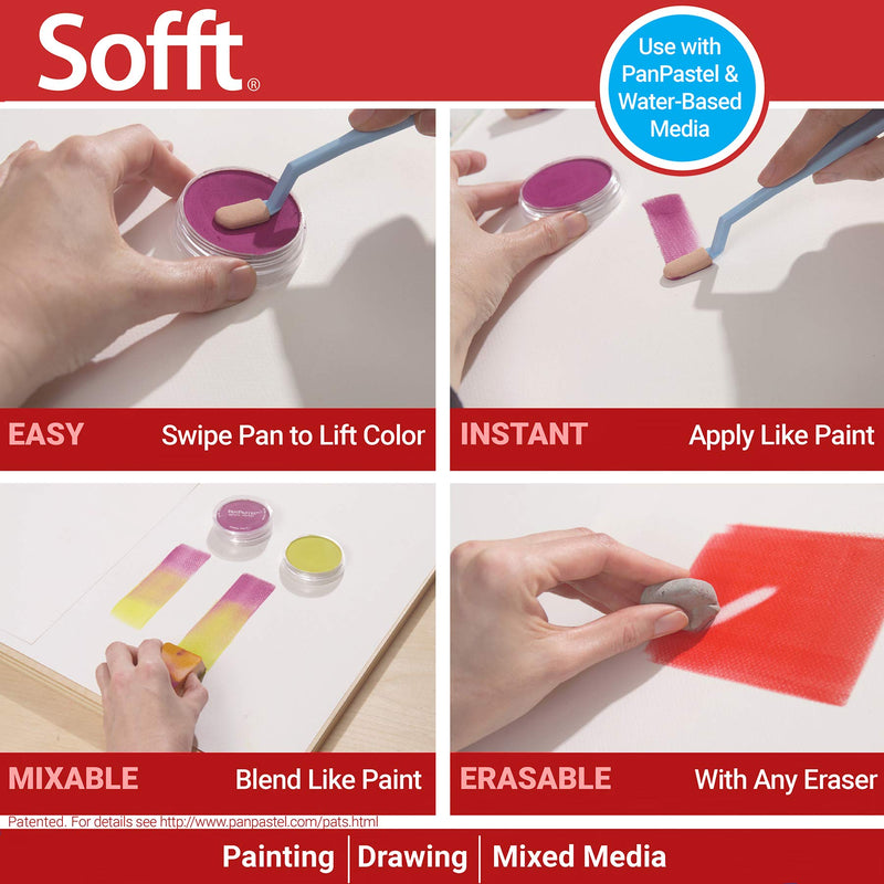 Sofft Tool 61042 Round Sponges pack of 4 for PanPastel Artist Painting Pastels - NewNest Australia