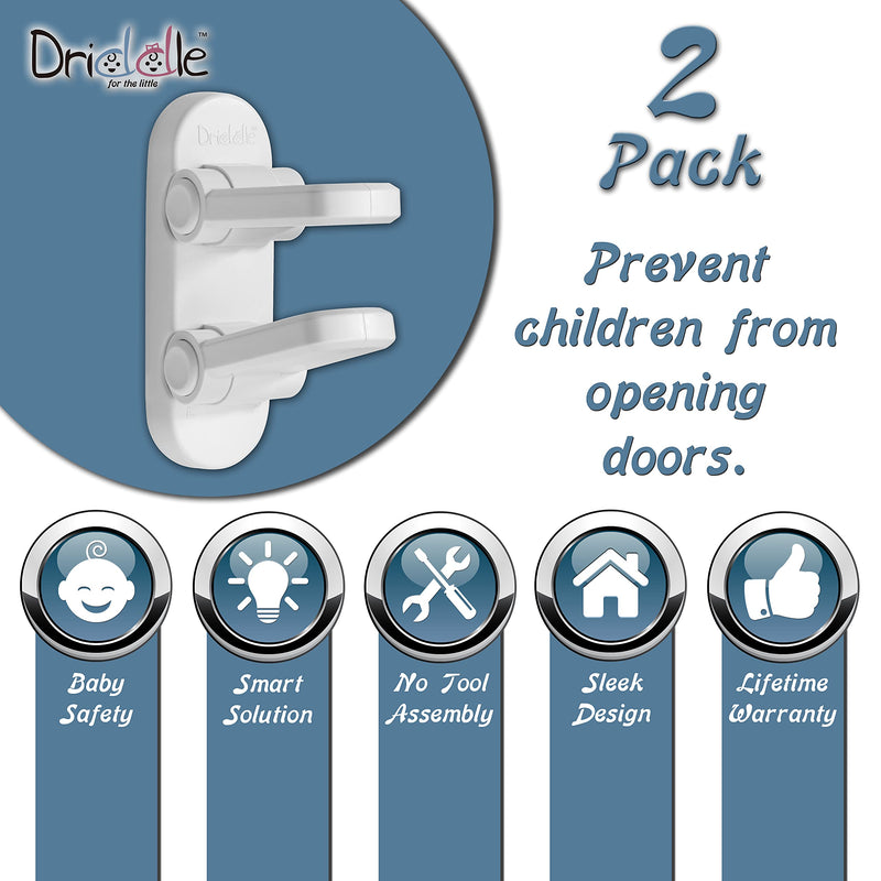 New & Improved Door Lever Baby Safety Lock - Prevent Little Kids from Opening Doors with A Child Proof Door Handle Lock - 3M Adhesive - Driddle - NewNest Australia