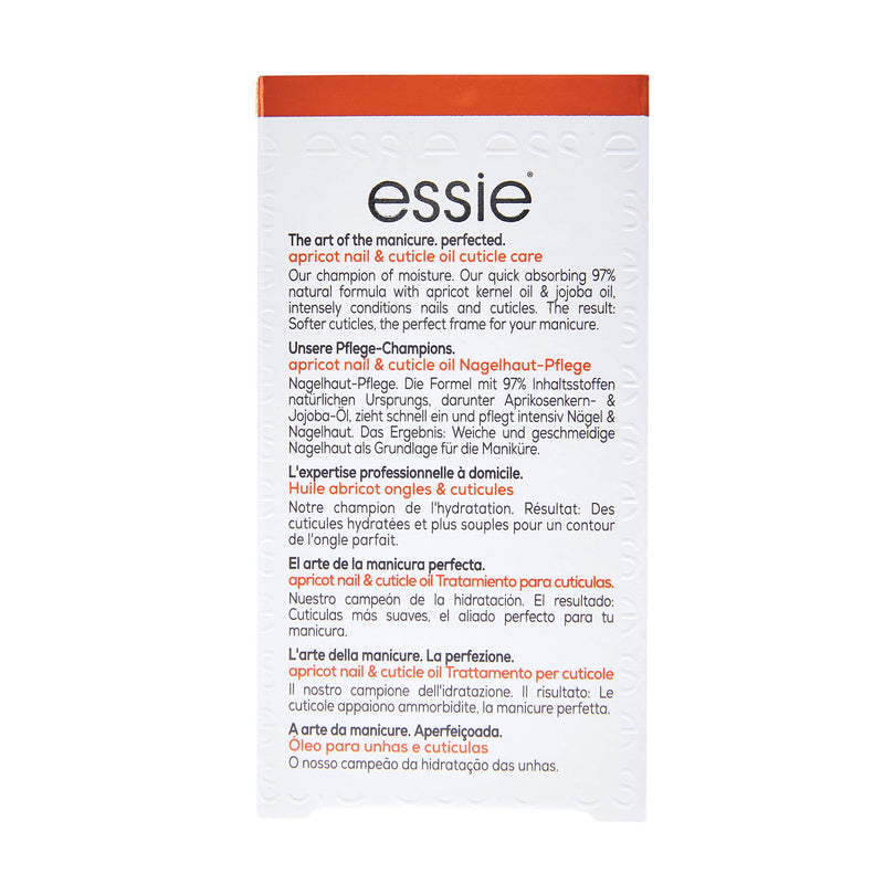 essie Nail Care Cuticle Apricot Oil, Nourishing, Softening, Moisturizing Treatment, Heal and Repair At Home Manicure Oil 13.5 ml - NewNest Australia