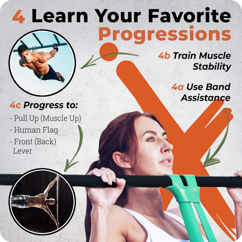FX FFEXS Resistance Bands for Pull Up Chin Up Assist Powerlifting - All Strength Levels and Sets - Durable Latex - Exercise Workout Fitness Men Women 3 Bands - Green Set - NewNest Australia