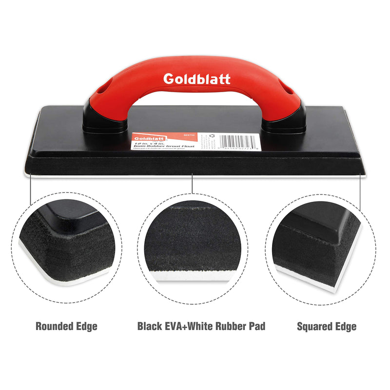 Goldblatt 12" by 4-inch Gum Rubber Float with Soft Handle - G02723 - NewNest Australia